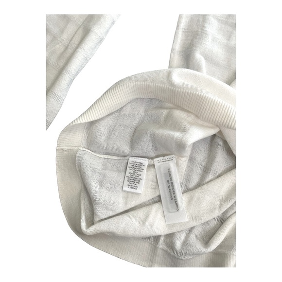 LOFT Cream Striped Sweater - XL - Picture 6 of 7